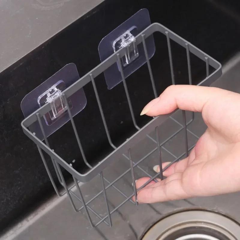 Kitchen Sink Drain Rack Organizer Stainless Steel Self-draining Sink Shelf Soap Sponge Holder Dishcloth Towel Rack Filter Basket