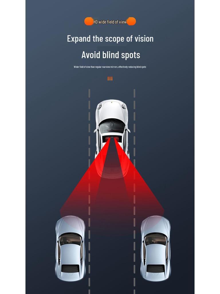 Bilspegel med sugkopp för interiör med stort synfält för förbättrad backning och observation