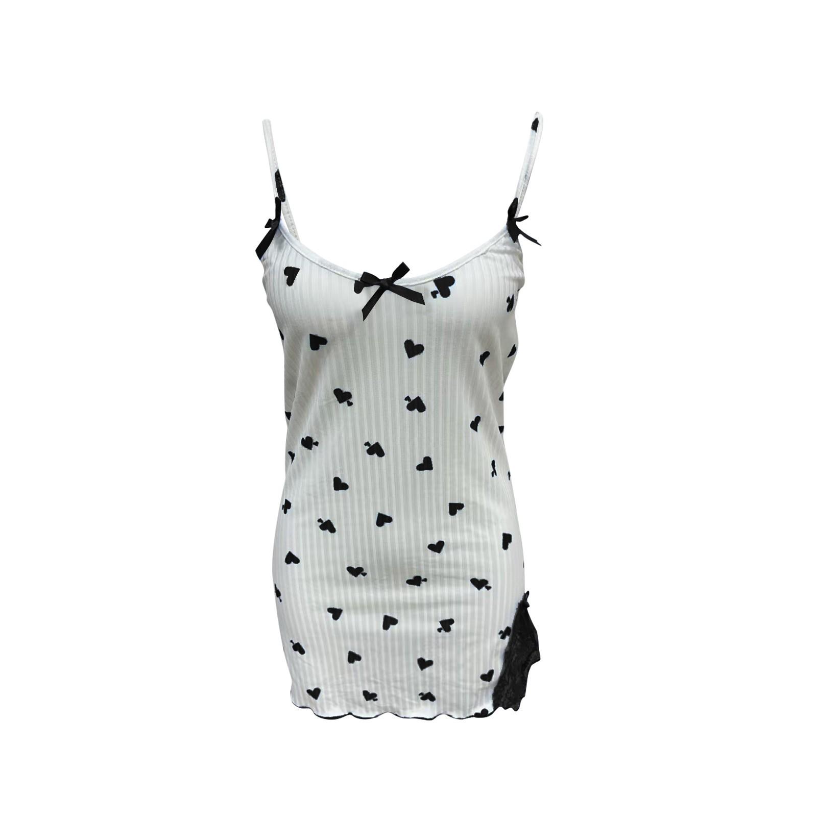 

Сексуальное нижнее белье Gathers Sexy Deep V Side Slit Slim Fiting Suspender Nightgown L чёрный