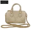 M24169 Monogram Amplant Bicolor Latte White Nano Speedy Boston Bag Latte WhiteUsed