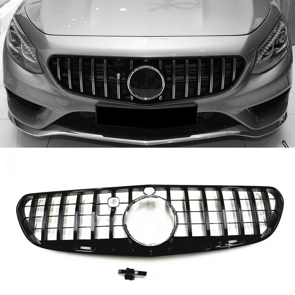 Front Grille GT Style Racing Grill For Mercedes-Benz C217 W217 S Class Coupe 2015-2017 S500 S550 S560 Upper Bumper Hood Grills