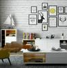3D White Brick Effect Wallpaper Roll Light Grey Modern Vintage Rustic Vinyl PVC Faux  Wall Paper Living Room Bedroom Decor