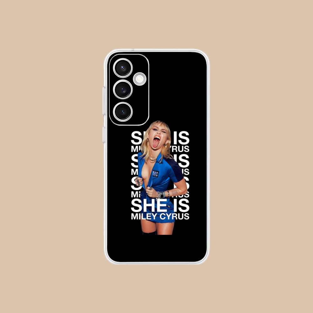 Miley Cyrus Mobile Phone Case for Samsung Galaxy S25 S24 S23 S22 S21Plus FE Ultra Clear Colorful Cover Cellphones Cover