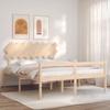 Bed For Senior, Frame With Headboard, 160X200 Cm, Solid Wood