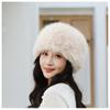 Autumn and Winter New Imitation Mink Hat Women's Mongolian Hat Thickened Warm Hat Women's Imitation Fur Fashion Simple Bucket Hat