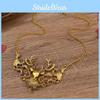Vintage Christmas Deer Necklace With Zinc Alloy Animal Pendant For Women Holiday Jewelry