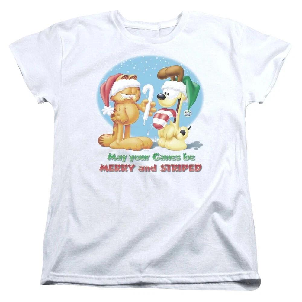 Garfield  Merry And Striped  Women s T-Shirt M