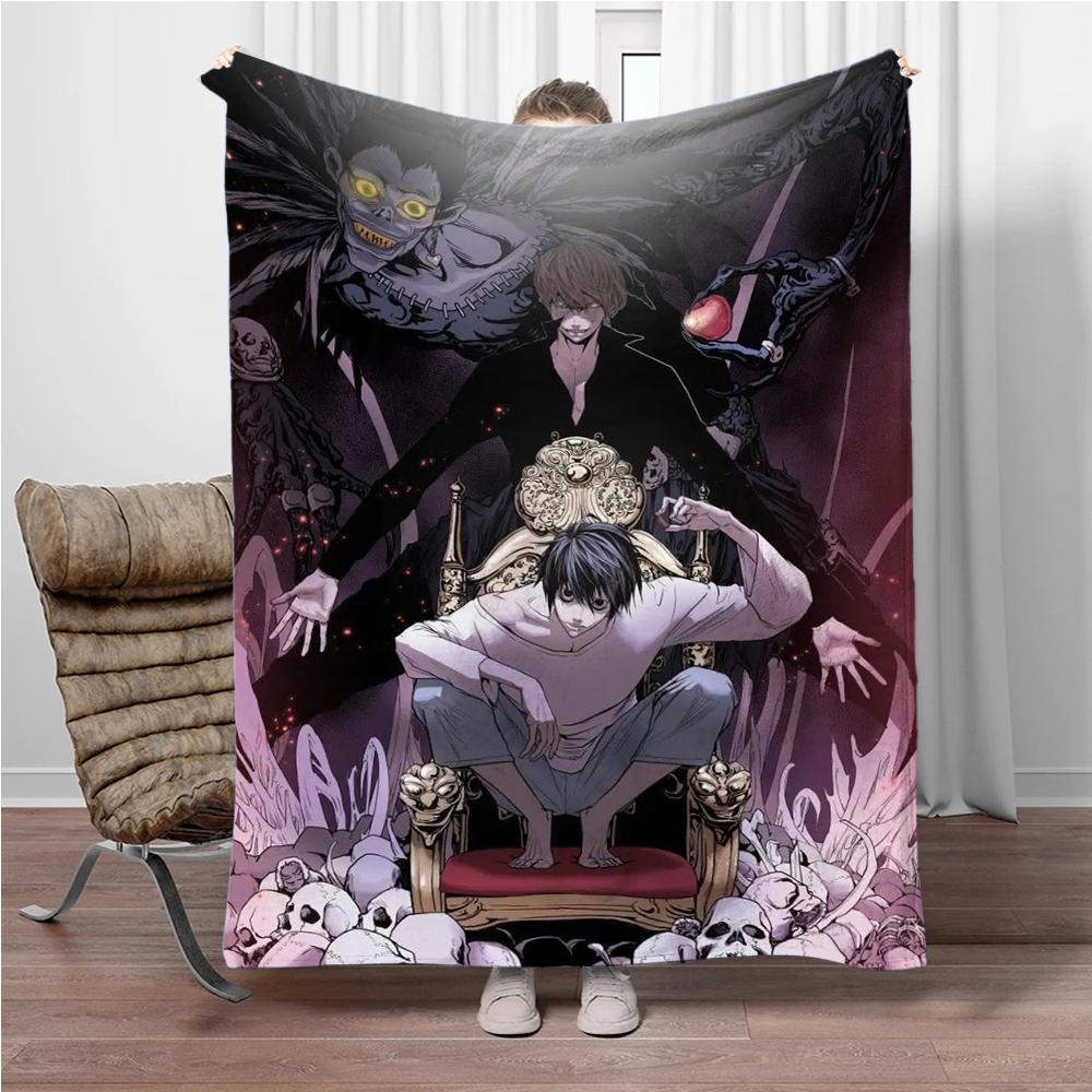 Japanese Anime Blanket DEATH-NOTE Children Warm Soft Blankets for Sofa Bed Cover Blanket Suitable for Birthday Souvenir Gifts