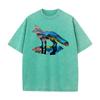 Latest Mens Washed T Shirt Round Collar Short Sleeve Pure Cotton Stylish Tops Tees Slogan Washed TeeShirts