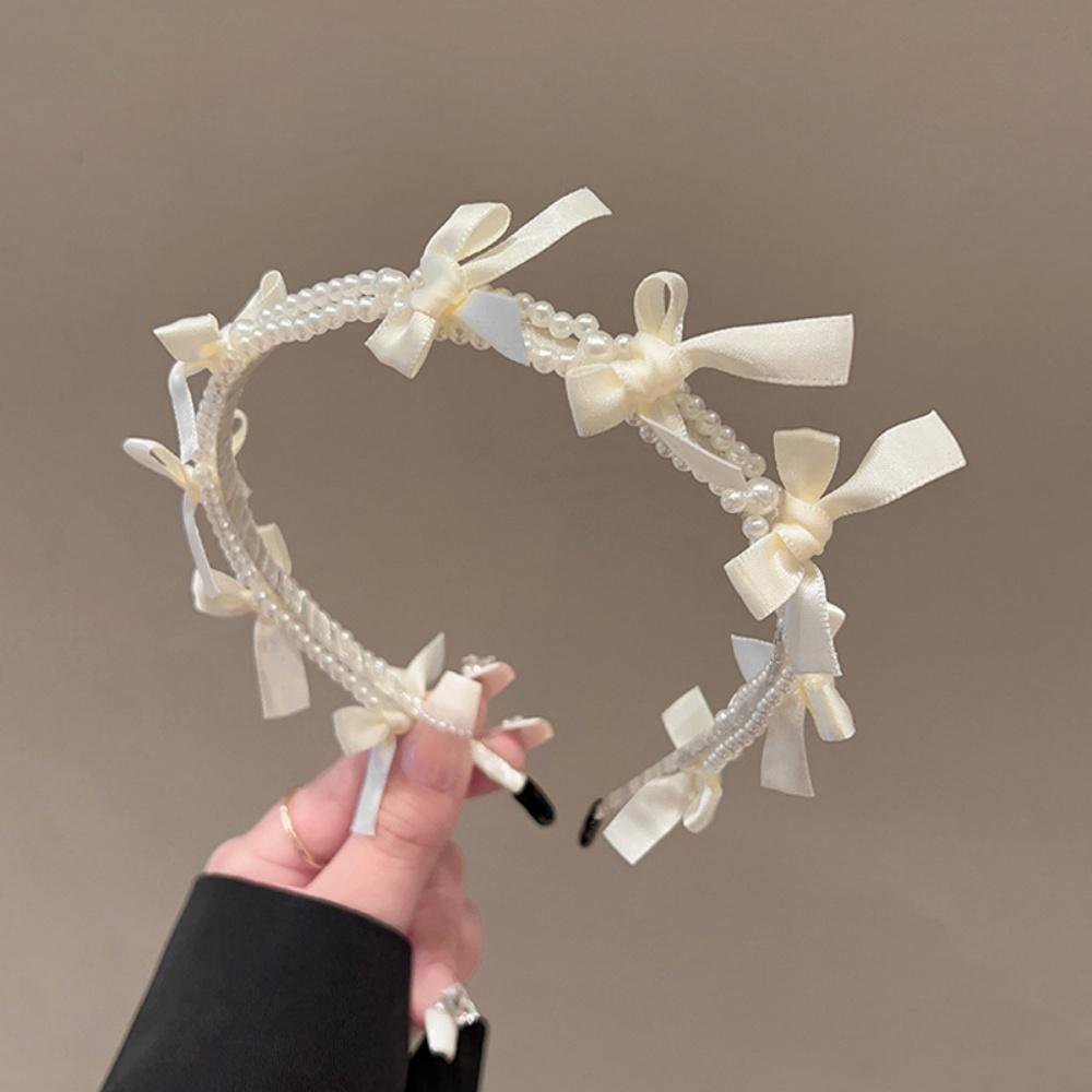 

1Pc Sweet Gentle Pearl Bow Headband for Kids, Versatile Daily Wear, Perfect for All Occasions