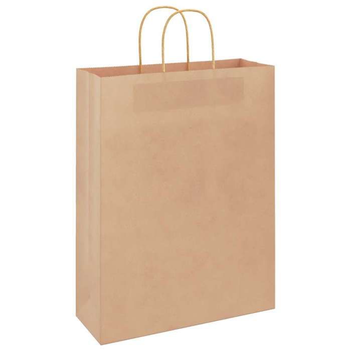 VidaXL Paper Bags 50 Pcs with Handles Brown 32x12x42 Cm, Paper Bag, Paper Gift Bag, Paper Gift Bag 4101578