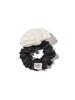 Kijun Satin Corsage Scrunchie Off-White Black