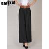 GMXIA Women's Fashion Casual Solid Color Print Pants & Capris