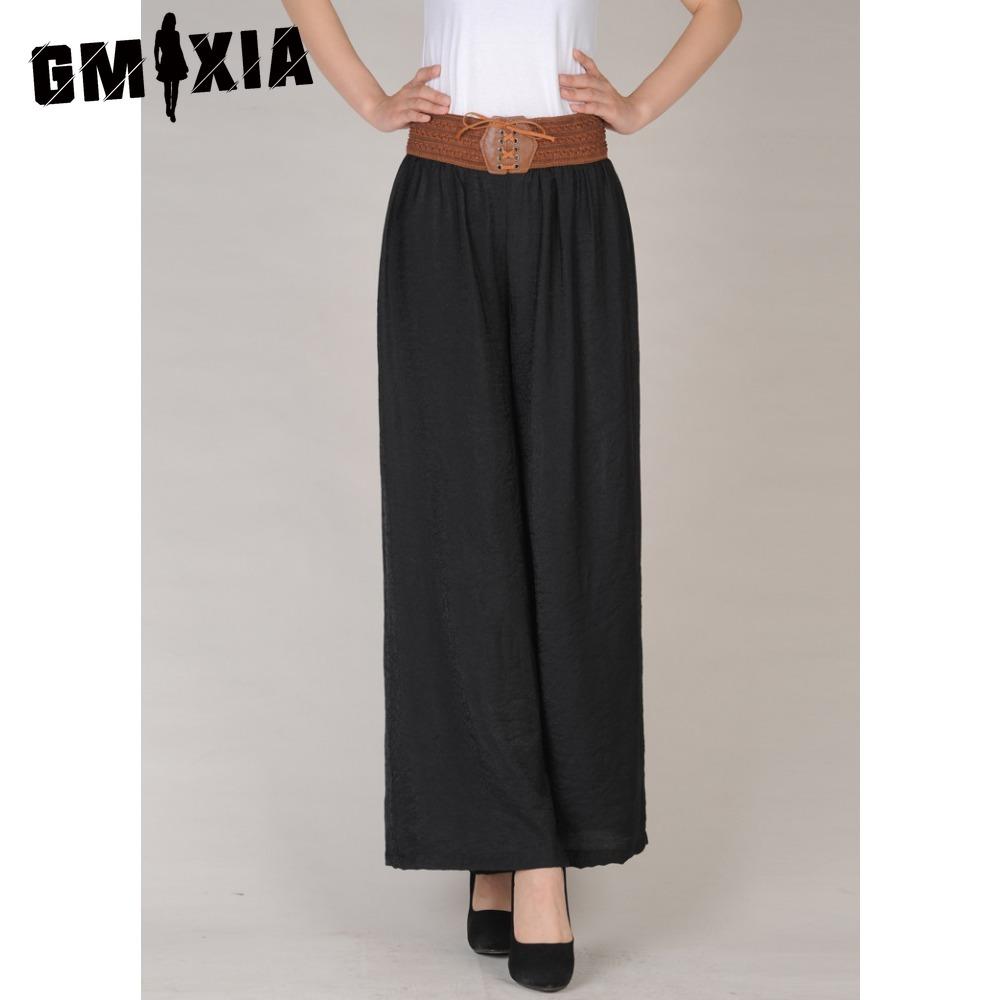 GMXIA Women's Fashion Casual Solid Color Print Pants & Capris