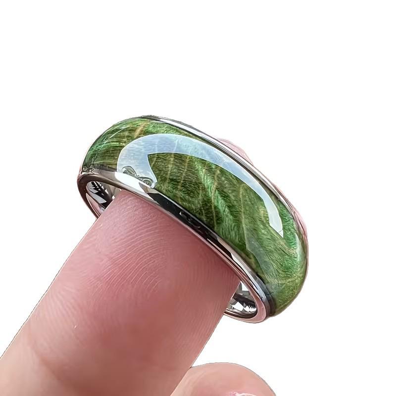 Popular Green Wood Grain Ring