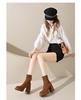 Autumn/Winter Chunky Heel Martin Boots: 2025 Waterproof Platform, Slim, Versatile British Style for Petite, Thick Sole Design
