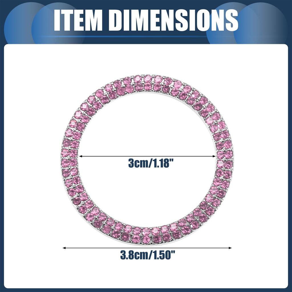 INFINAUTO Universal Bling Car Engine Start Stop Button Cover Car One Click Push Start