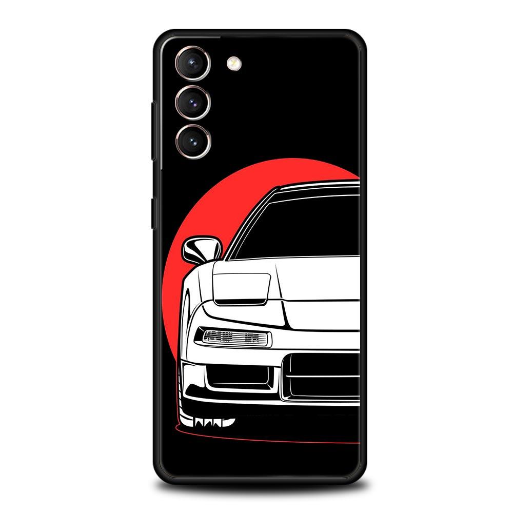 JDM Tokyo Drift Sportwagen Lampe Handyhülle Für Samsung Galaxy S23 Ultra S22 S21 S20 FE 5G S10 S10E S9 S8 Plus Note 20 Weiche Hülle