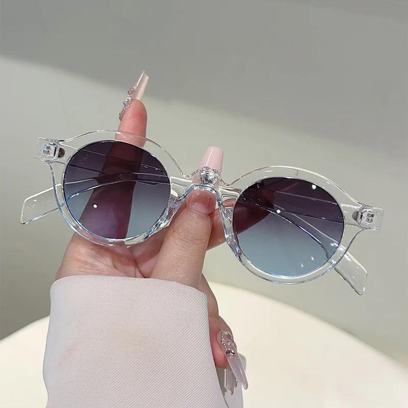 Fashionable and Trendy Sun Protection Circular Small Frame Multi-color Sunglasses New Retro Travel Driving UV Resistant Glasses