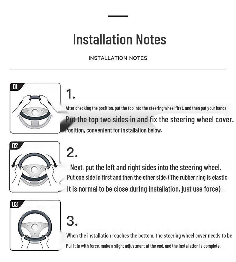 Genuine Leather Steering Wheel Cover for Mitsubishi Outlander, Eclipse Cross, Pajero Sport, ASX, Lancer