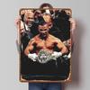 Mike Tyson Boxerský Plakát Boxerské Kovové Značky Dekorace pro Dekoraci Místnosti Vlastní Plechové Tabule pro Dekoraci Nástěnného Umění Kavárna Retro