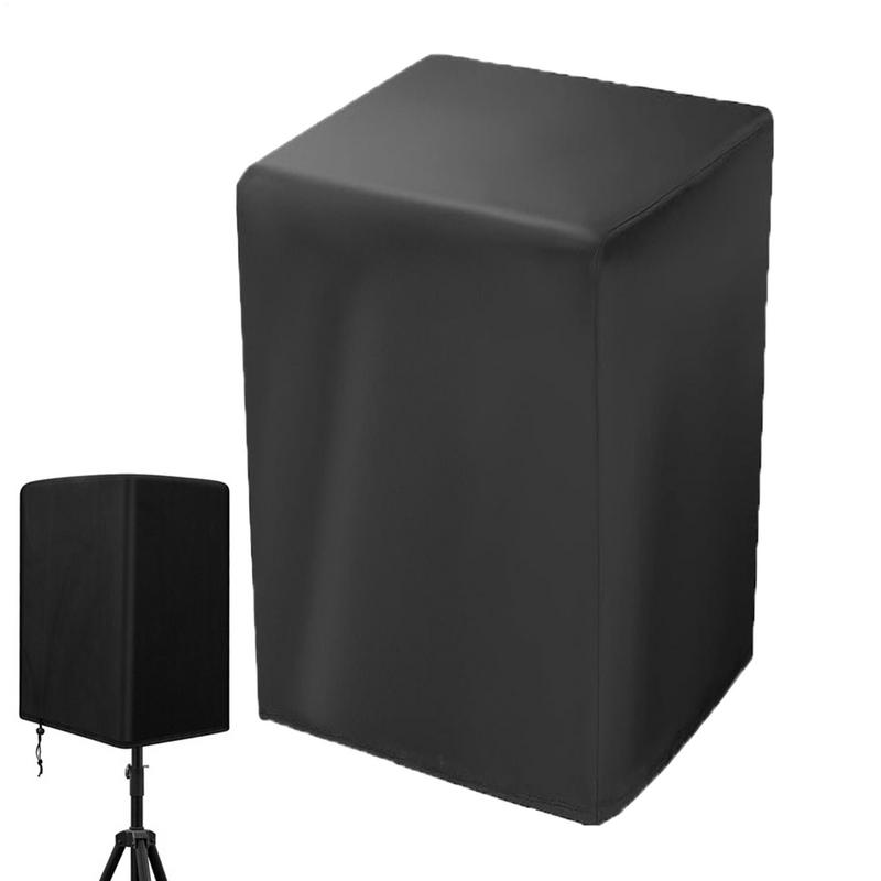 Oxford Cloth Speaker Dust Cover Multimedia Metal Audio Cover Dust and Waterproof Protective Cover Black Silver Oxford Cloth