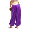 Womens Hippie Harem Pants Magical Lantern Style Metallic Shiny Patchwork Design Arabian Princess Costume