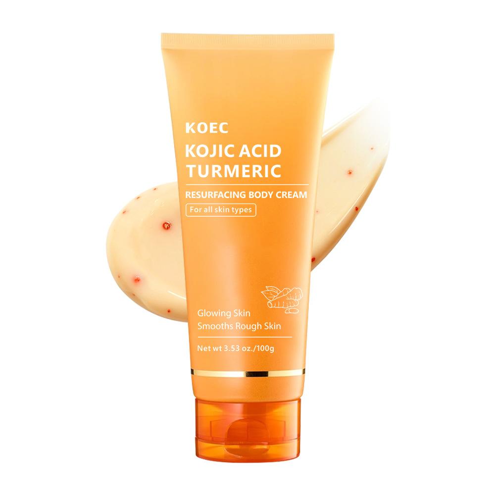 KOEC Kojic Acid Turmeric Moisturizing Body Cream 100g Nourishing Lightweight Body Lotion Brightening Repair