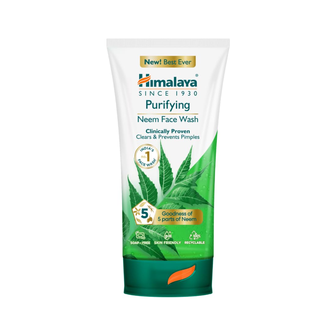 

Himalaya Purifying Neem Face Wash 150 ml For Acne Prone Skin Clears Pimples Prevents Recurrence Herbal Cleanser