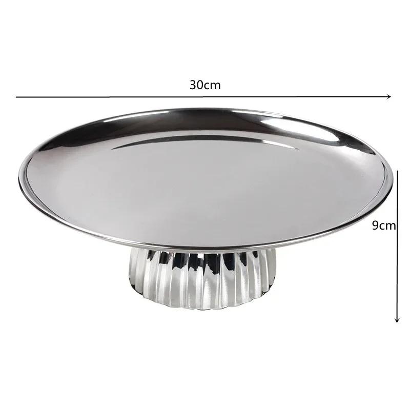 

Luxury Metal Semi-circular Vertical Fruit Tray, Stainless Steel High Footed Snack Storage Tray, Dining Table Decoration Ornament