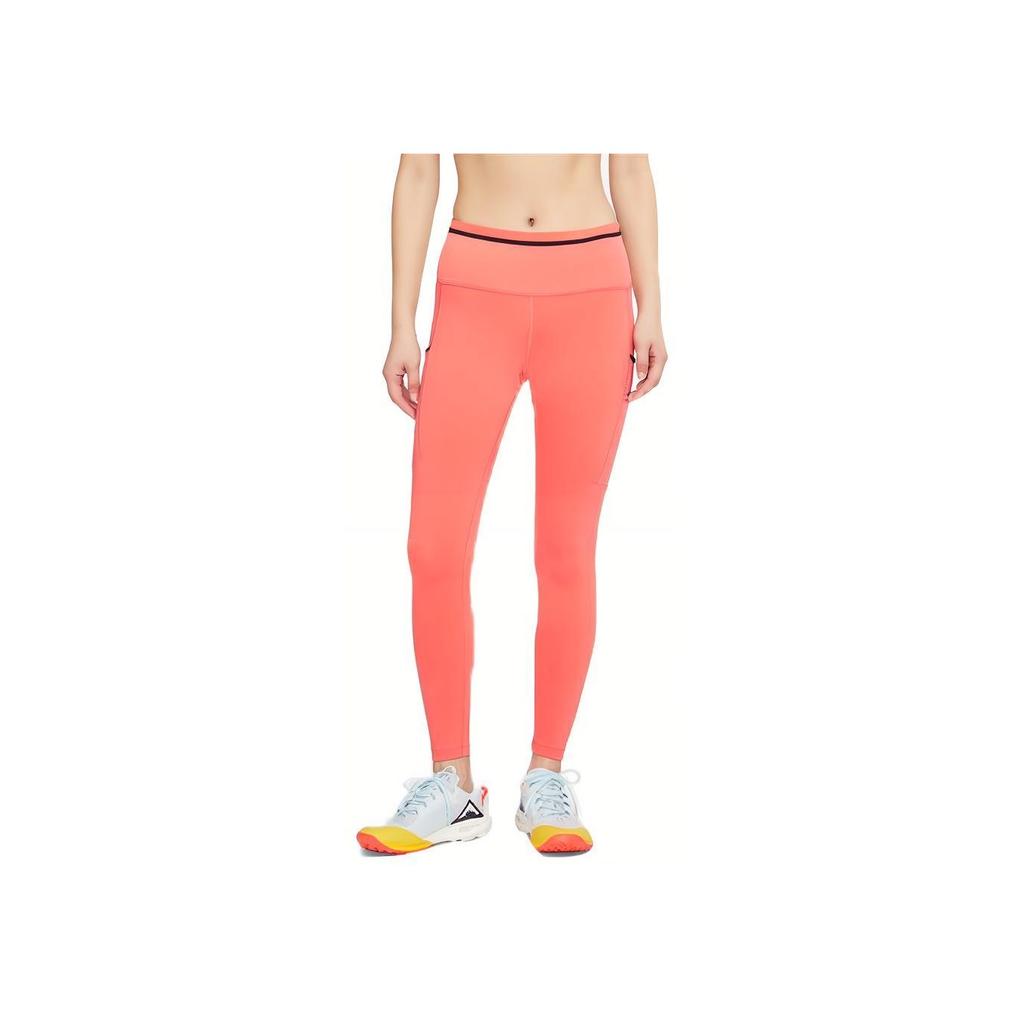 Nike Epic Luxe Knit Reflective Running Fitness Tights Women Bottoms Orange CZ9597-858