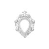 Teardrop Pendant Necklace Setting for 10x14mm Huazi Diamond, Imitation 925 Silver - DIY Jewelry Making