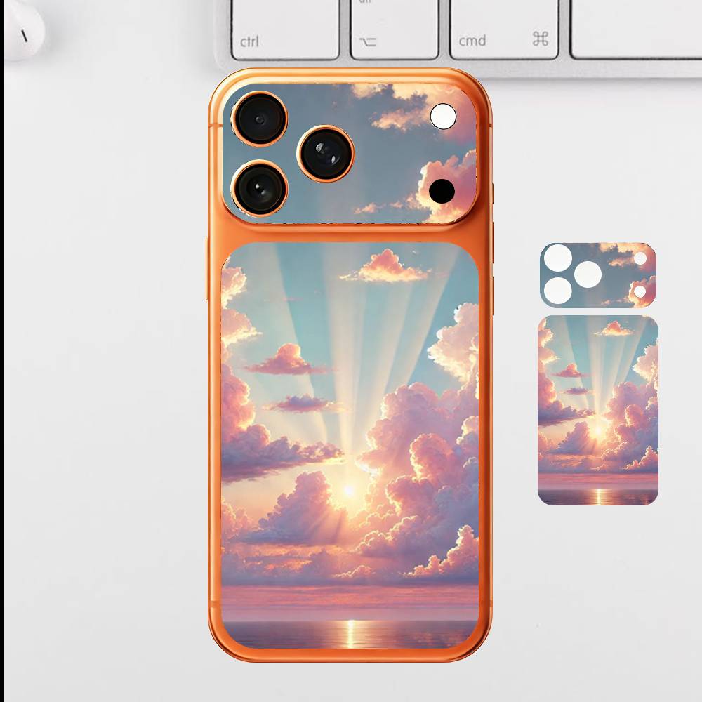 

Красивые Солнечные Облака Для iPhone 17 Pro Max Полная Задняя Крышка Наклейка Обёртка Плёнка Защитная Наклейка На Заднюю Панель iPhone17promax