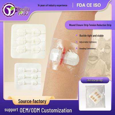 Zippered Suture-Free Tape Closure with Waterproof Patch
