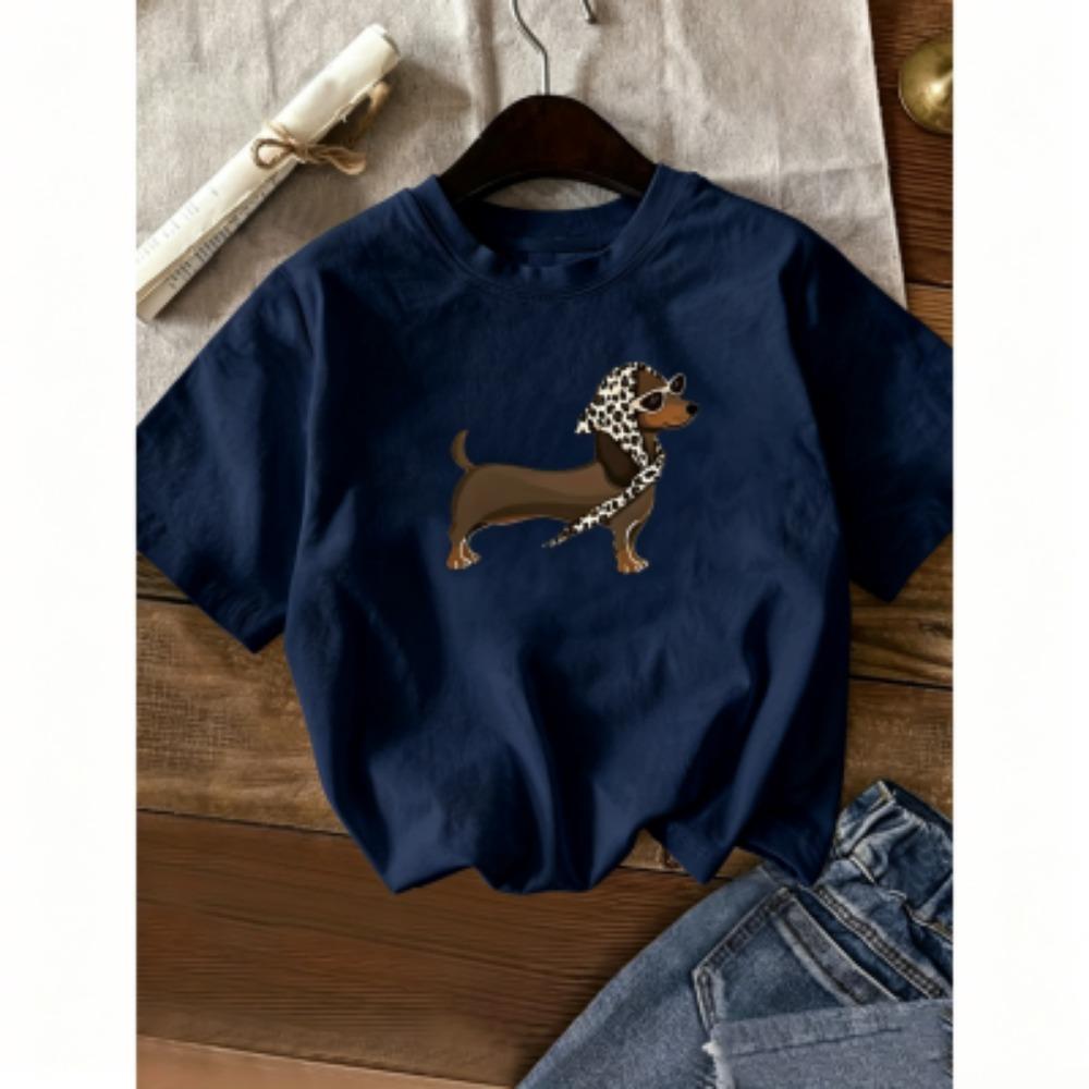 Zomer 11 Kleuren Dier Hond Print Kinder T-shirts Mode Straat Korte Mouw Buiten Casual Tops Jongen en Meisjes T-shirts Top