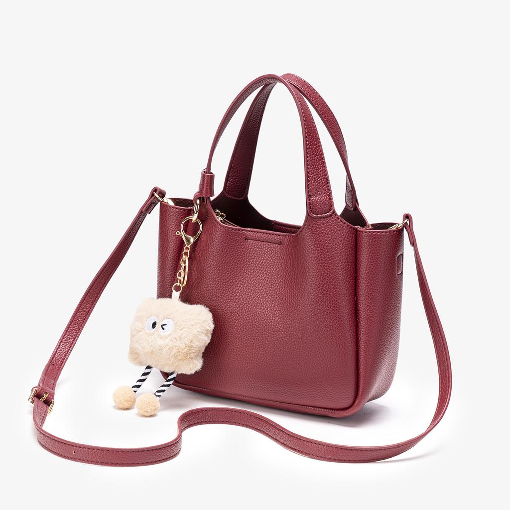 High-end hand bag women's trendy fashion versatile exquisite shoulder bag going out commuting messenger bucket bag