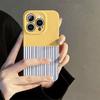 Yellow Blue Striped Pattern Phone Case Suitable for iPhone 17 16 15 14 13 12 11 Pro/Max/Plus Anti Drop and Shockproof Back Cover