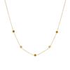 Gold Plated Rose Flower CZ Necklace, Dainty Link Chain with 3D Rose & Clear Zircon Pendants, Minimalist Floral Jewelry for Women Gift