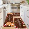 Christmas Gingerbread Man Kitchen Rug Hallway, Balcony, Dining Room Runner Outdoor Entryway Welcome Doormat Home Decor