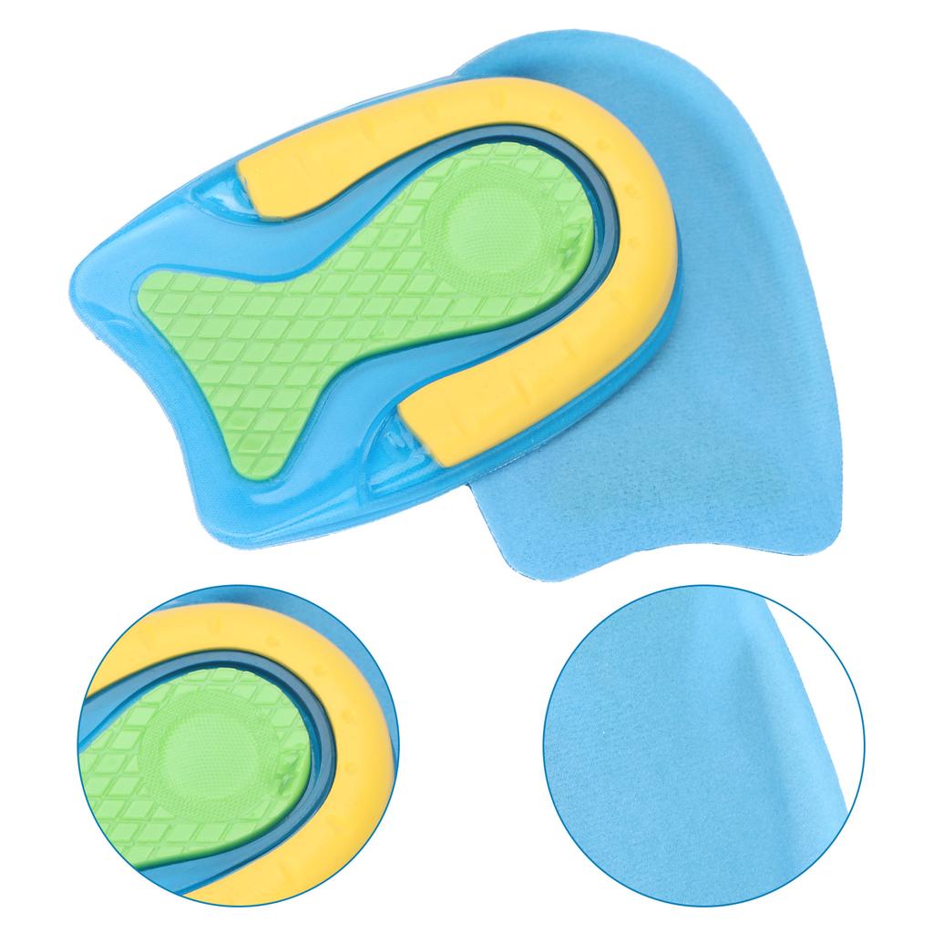 Heel Support Cups Shock Absorption Elastic Heel Pad Breathable Half Heel Insole for Pain Relief