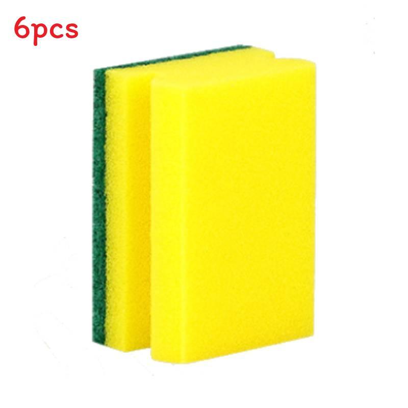 

Kitchen Cleaning Sponge With Nylon Scrubber For Dishwashing And Pot Scrubbers Yellow Green