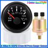 7 Color Light Pointer 52mm Oil Pressure Gauge with Sensor Alarm 0-5Bar,0-10Bar Oil Press Meter Indicator for Car Boat Yacht