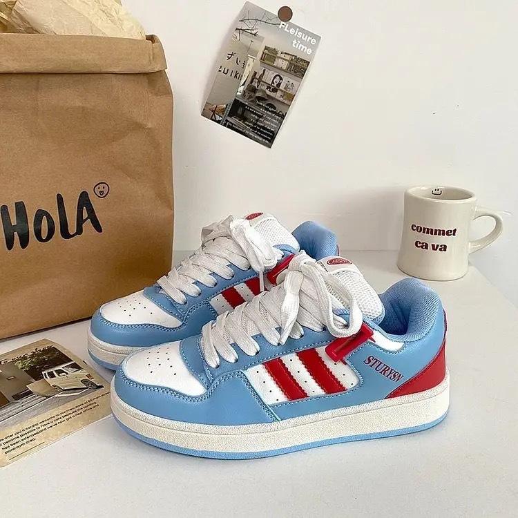 New student leisure sports little white shoes women's Korean version niche versatile retro street shot low-top retro board shoes