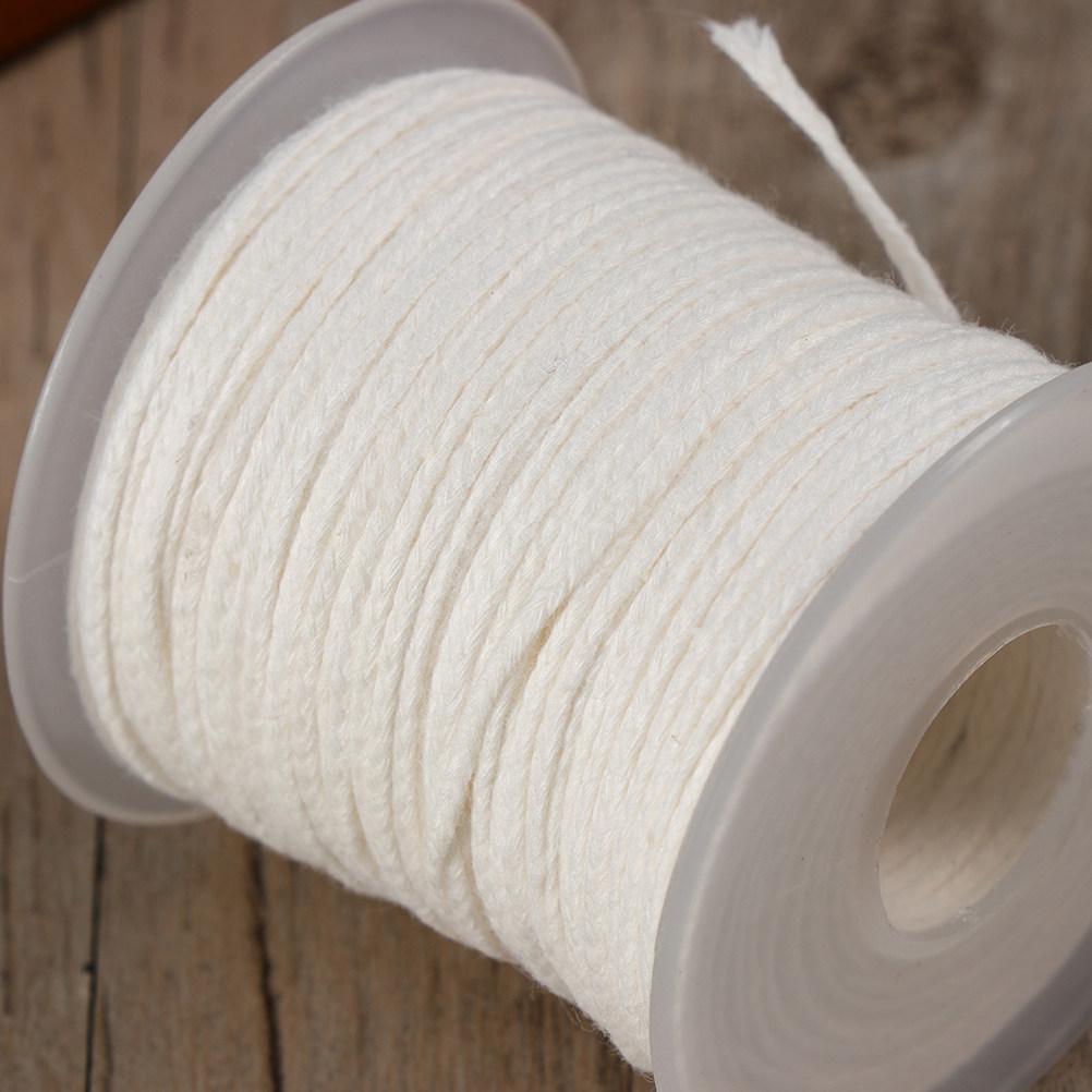 1 Roll 30M Premium Cotton Wicks for Pillar Taper Candles DIY Making Braided Wick Spool Smokeless Curling Wick