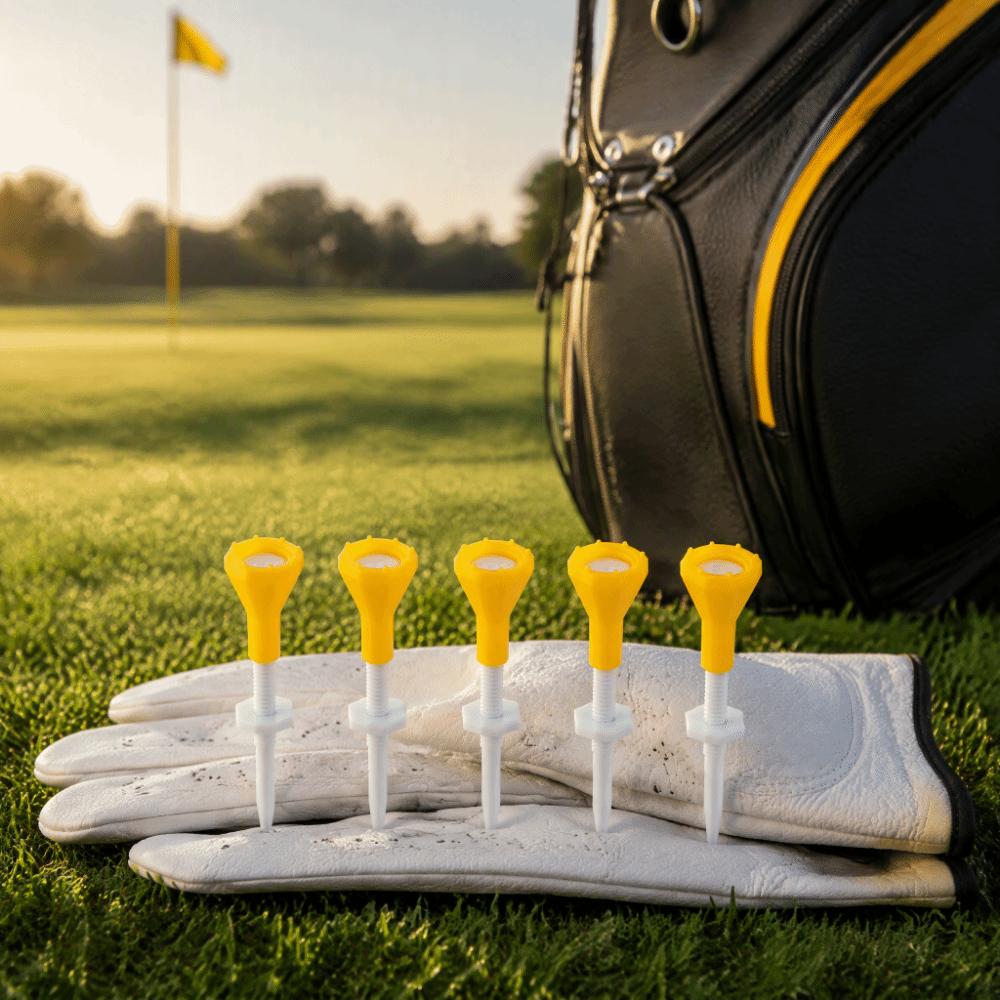 5pcs Plastic Adjustable Golf Tee Adjustable Height Golf Training Aid Indoor Outdoor