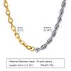 Vintage Metal Necklace for Women Hip Hop Gold&Silver Color OT Buckle Necklaces Female Clavicle Chain Trendy Jewelry