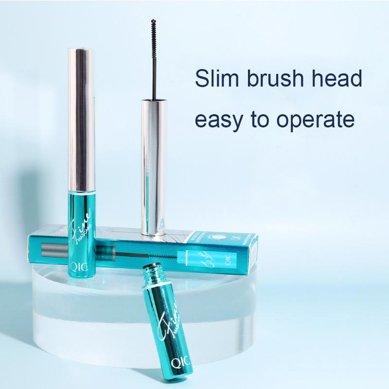 Beauty Small Brush Mascara Slim curly naturally non caking waterproof fine brush mascara Brighten Eyelashes Long Curly Shiny Long Lasting Curling