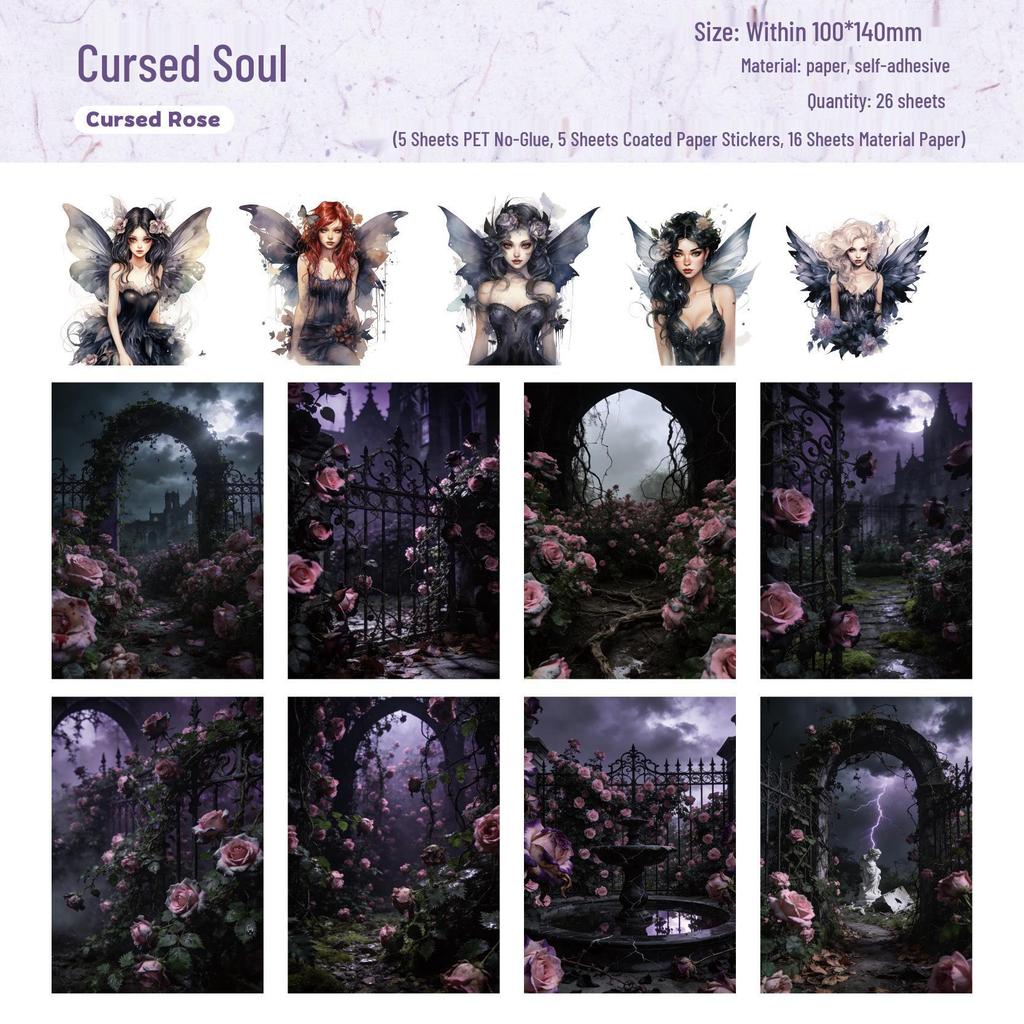 Retro Story Seria Xunxian: Europejski Zestaw Materiałów z Postaciami - 6 Stylów do Dekoracji Dziennika