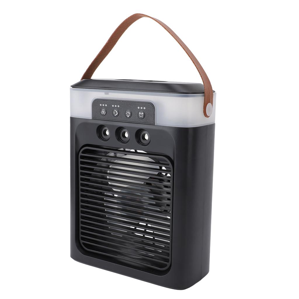 Portable Misting Fan 400ml Water Tank USB Desktop Essential Oil Aromatherapy Air Cooling Fan for Office Bedroom Black
