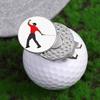 Golfer Pattern Golf Hat Clips Position Marker Golf Cap Clips Funny Golf Ball Marker  Men Women